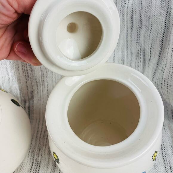 Rae Dunn Artisan Collection Magenta Ceramic‎ Home Floral Sugar, Creamer, Butter - Picture 7 of 8